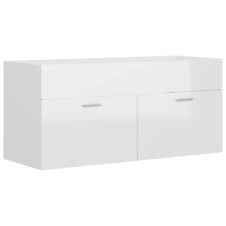 vidaXL Armario para lavabo madera contrachapada blanco 100x38,5x46 cm