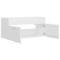 vidaXL Armario para lavabo madera contrachapada blanco 100x38,5x46 cm vidaXL Armario para lavabo madera contrachapada blanco 100x38,5x46 cm