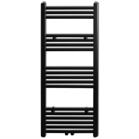 vidaXL Radiador toallero de baño recto negro 500 x 1160 mm