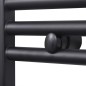 vidaXL Radiador toallero de baño recto negro 500 x 1160 mm vidaXL Radiador toallero de baño recto negro 500 x 1160 mm