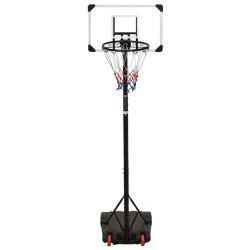 vidaXL Canasta de baloncesto policarbonato transparente 216-250 cm
