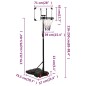 vidaXL Canasta de baloncesto policarbonato transparente 216-250 cm vidaXL Canasta de baloncesto policarbonato transparente 216-250 cm