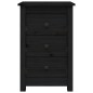 vidaXL Mesitas de noche 2 uds madera maciza de pino negro 40x35x61,5cm vidaXL Mesitas de noche 2 uds madera maciza de pino negro 40x35x61,5cm