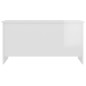 vidaXL Mesa de centro contrachapada blanco brillo 102x55,5x52,5 cm 