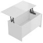 vidaXL Mesa de centro contrachapada blanco brillo 102x55,5x52,5 cm 