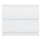 vidaXL Mesita de noche madera contrachapada blanco brillo 50x39x43,5cm vidaXL Mesita de noche madera contrachapada blanco brillo 50x39x43,5cm