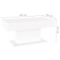 vidaXL Mesa de centro madera contrachapada blanco 96x50x45 cm vidaXL Mesa de centro madera contrachapada blanco 96x50x45 cm