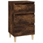 vidaXL Mesita de noche madera contrachapada roble ahumado 40x35x70 cm vidaXL Mesita de noche madera contrachapada roble ahumado 40x35x70 cm