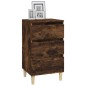 vidaXL Mesita de noche madera contrachapada roble ahumado 40x35x70 cm vidaXL Mesita de noche madera contrachapada roble ahumado 40x35x70 cm
