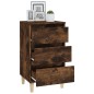 vidaXL Mesita de noche madera contrachapada roble ahumado 40x35x70 cm vidaXL Mesita de noche madera contrachapada roble ahumado 40x35x70 cm