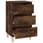 vidaXL Mesita de noche madera contrachapada roble ahumado 40x35x70 cm vidaXL Mesita de noche madera contrachapada roble ahumado 40x35x70 cm