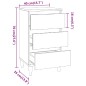 vidaXL Mesita de noche madera contrachapada roble ahumado 40x35x70 cm vidaXL Mesita de noche madera contrachapada roble ahumado 40x35x70 cm