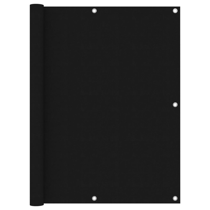 vidaXL Toldo para balcón tela oxford negro 120x500 cm