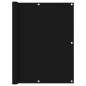 vidaXL Toldo para balcón tela oxford negro 120x500 cm