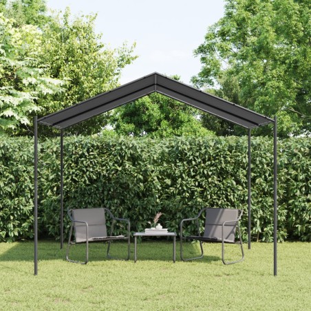 vidaXL Carpa acero y tela gris antracita 3x3 m