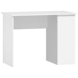 vidaXL Escritorio de madera contrachapada blanco 100x55x75 cm