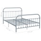 vidaXL Estructura de cama de metal gris 160x200 cm vidaXL Estructura de cama de metal gris 160x200 cm