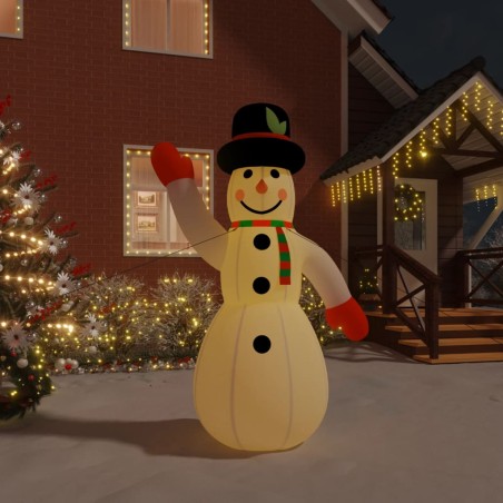 vidaXL Muñeco de nieve inflable con LEDs 370 cm