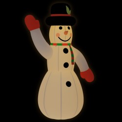 vidaXL Muñeco de nieve inflable con LEDs 370 cm