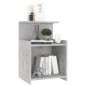 vidaXL Mesita de noche madera contrachapada gris hormigón 40x35x60 cm vidaXL Mesita de noche madera contrachapada gris hormigón 40x35x60 cm