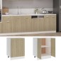 vidaXL Armario inferior cocina contrachapada color roble 60x46x81,5 cm vidaXL Armario inferior cocina contrachapada color roble 60x46x81,5 cm