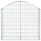 vidaXL Cesta de gaviones forma arco hierro galvanizado 100x30x80/100cm vidaXL Cesta de gaviones forma arco hierro galvanizado 100x30x80/100cm