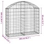 vidaXL Cesta de gaviones forma arco hierro galvanizado 100x30x80/100cm vidaXL Cesta de gaviones forma arco hierro galvanizado 100x30x80/100cm