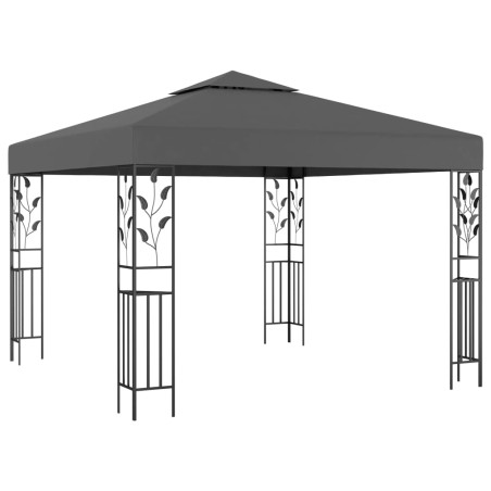 vidaXL Cenador gris antracita 3x3 m