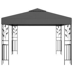 vidaXL Cenador gris antracita 3x3 m