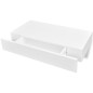 vidaXL Estante flotante pared con 1 cajón MDF blanco para libros/DVD vidaXL Estante flotante pared con 1 cajón MDF blanco para libros/DVD