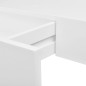 vidaXL Estante flotante pared con 1 cajón MDF blanco para libros/DVD vidaXL Estante flotante pared con 1 cajón MDF blanco para libros/DVD