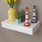 vidaXL Estante flotante pared con 1 cajón MDF blanco para libros/DVD vidaXL Estante flotante pared con 1 cajón MDF blanco para libros/DVD