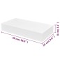 vidaXL Estante flotante pared con 1 cajón MDF blanco para libros/DVD vidaXL Estante flotante pared con 1 cajón MDF blanco para libros/DVD