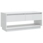 vidaXL Mueble para TV madera contrachapada blanco brillo 102x41x44 cm