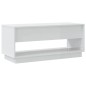 vidaXL Mueble para TV madera contrachapada blanco brillo 102x41x44 cm