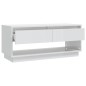 vidaXL Mueble para TV madera contrachapada blanco brillo 102x41x44 cm
