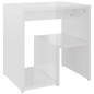 vidaXL Mesita de noche madera contrachapada blanco brillo 40x30x40 cm vidaXL Mesita de noche madera contrachapada blanco brillo 40x30x40 cm