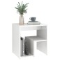 vidaXL Mesita de noche madera contrachapada blanco brillo 40x30x40 cm vidaXL Mesita de noche madera contrachapada blanco brillo 40x30x40 cm