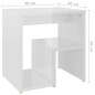 vidaXL Mesita de noche madera contrachapada blanco brillo 40x30x40 cm vidaXL Mesita de noche madera contrachapada blanco brillo 40x30x40 cm