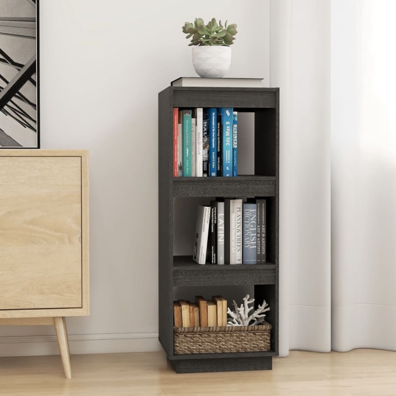 vidaXL Estantería/divisor de espacios madera de pino gris 40x35x103 cm vidaXL Estantería/divisor de espacios madera de pino gris 40x35x103 cm