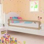 vidaXL Barandilla de seguridad cama de niño poliéster taupe 180x42 cm vidaXL Barandilla de seguridad cama de niño poliéster taupe 180x42 cm