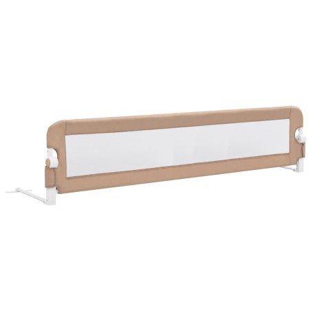 vidaXL Barandilla de seguridad cama de niño poliéster taupe 180x42 cm