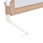 vidaXL Barandilla de seguridad cama de niño poliéster taupe 180x42 cm vidaXL Barandilla de seguridad cama de niño poliéster taupe 180x42 cm