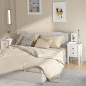 vidaXL Mesitas de noche 2 uds madera maciza pino blanco 40x35x61,5 cm vidaXL Mesitas de noche 2 uds madera maciza pino blanco 40x35x61,5 cm