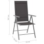 vidaXL Sillas de jardín plegables 6 unidades textilene negro vidaXL Sillas de jardín plegables 6 unidades textilene negro