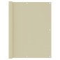 vidaXL Toldo para balcón tela oxford crema 120x600 cm