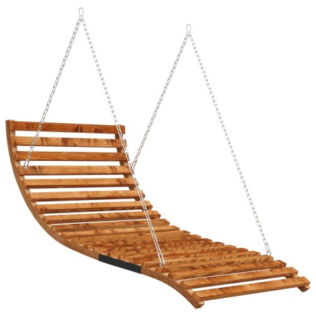 vidaXL Tumbona columpio madera curvada acabado de teca 115x147x46 cm