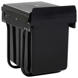 vidaXL Cubo de basura extraíble en armario de cocina cierre suave 20 L