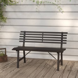 vidaXL Banco de jardín 110 cm acero negro