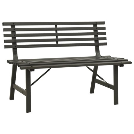 vidaXL Banco de jardín 110 cm acero negro